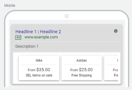 Google Ads Price Extension