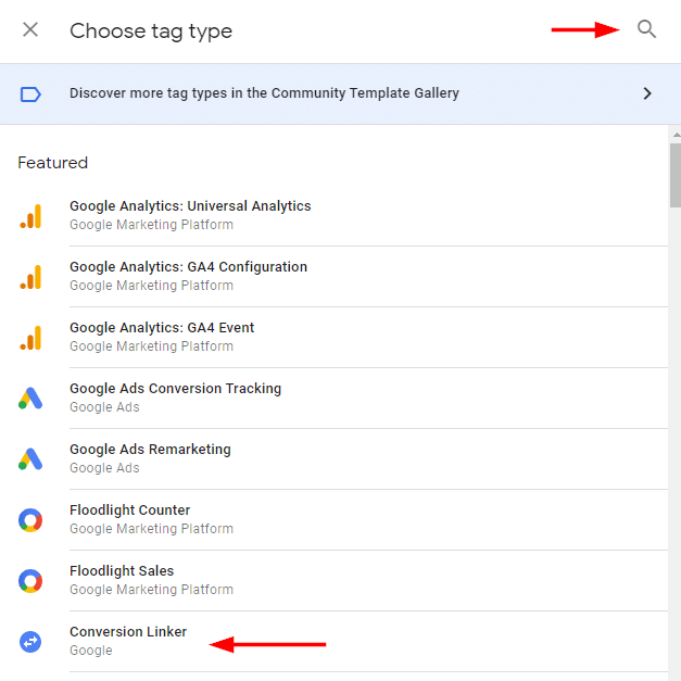 Finding conversion linker