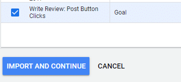 finalising goals to import