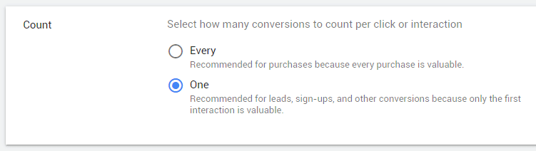 conversion count in google ads