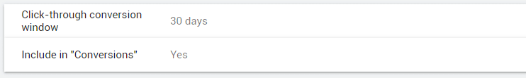 conversion window for google ads website tracking
