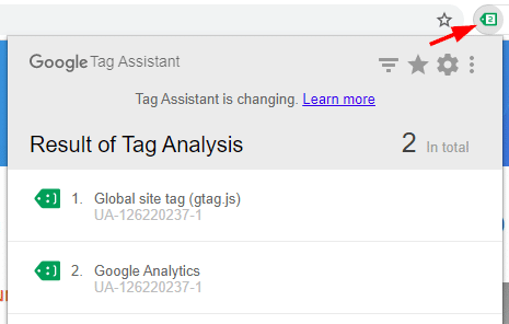 Verifying gtag with google tag assistant