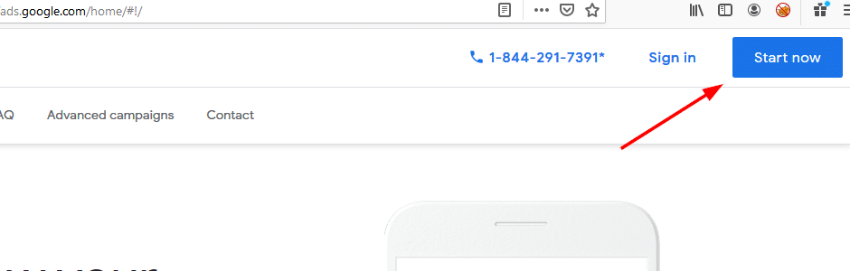 Sign up for google ads
