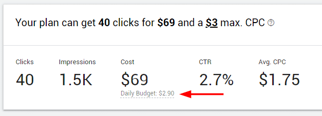 getting estimates in google ads keyword planner