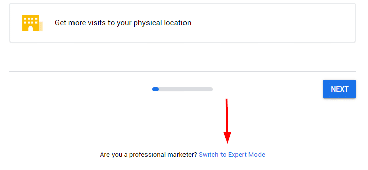 switch to expert mode in google ads