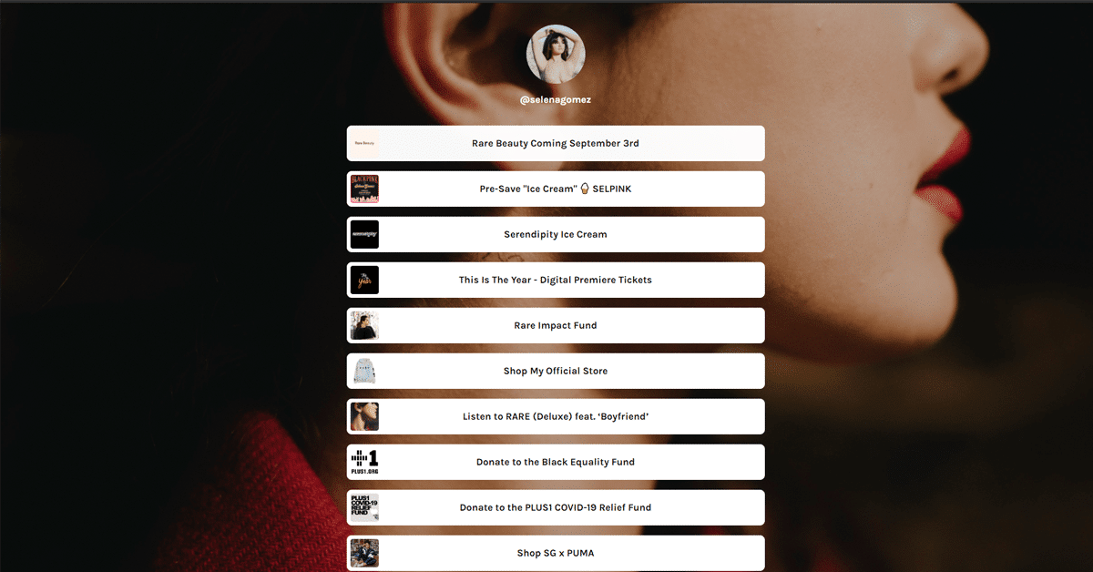 how linktree looks like