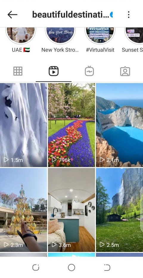 example of instagram reels